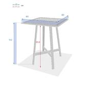 Mesa alta de jardim TIWI Acácia 4 lugares - Acácia certificada FSC® Acácia