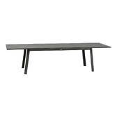 Mesa de jardim extensível PAVANE Grafite 12 lugares - Alumínio tratado com epóxi Grafite