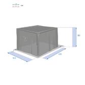 Capa de proteção HAMBO para mesa quadrada Cinzenta S 105 x 105 x 80 cm - Poliéster Cinza