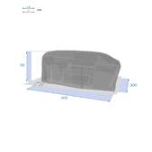 Capa de proteção HAMBO para conjunto de jardim Cinza L 400 x 300 x 90 cm - Poliéster Cinza