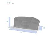 Capa de proteção HAMBO para conjunto de sala Cinza S 175 x 175 x 90 cm - Poliéster Cinza