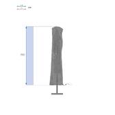 Capa de proteção HAMBO para guarda-sol central Cinza 190 x 50 x 50 cm - Poliéster Cinza