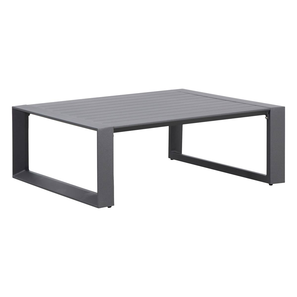 Mesa de centro de jardim quadrada ALLURE Grafite 97 x 97 x 37 cm - Alumínio tratado com epóxi Grafite