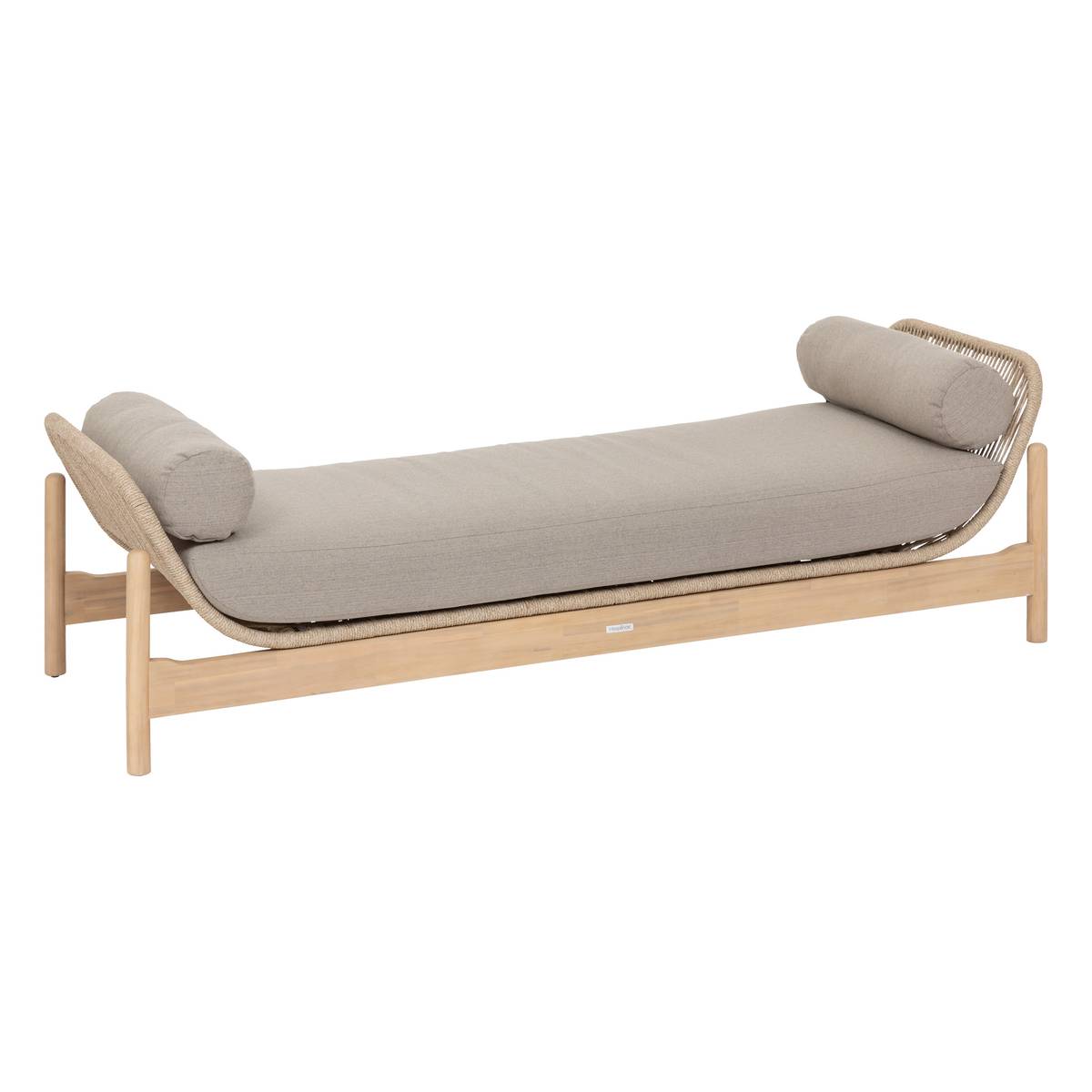 Banco de jardim DEONA Taupe / Acácia 1 lugar - Poliéster, Acácia certificada FSC® Taupe / Acácia
