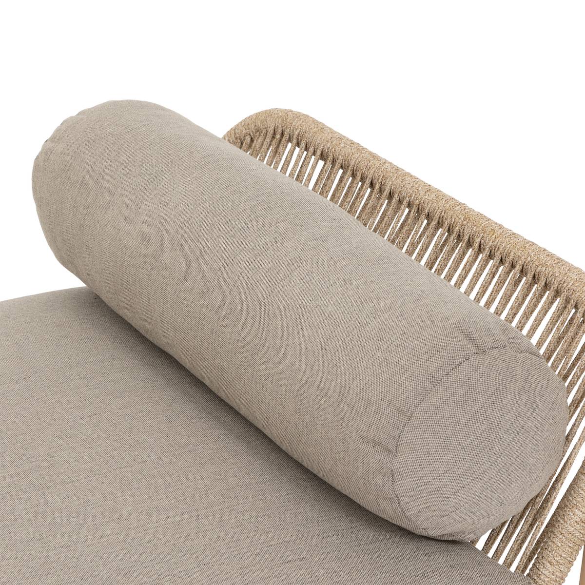 Banco de jardim DEONA Taupe / Acácia 1 lugar - Poliéster, Acácia certificada FSC® Taupe / Acácia