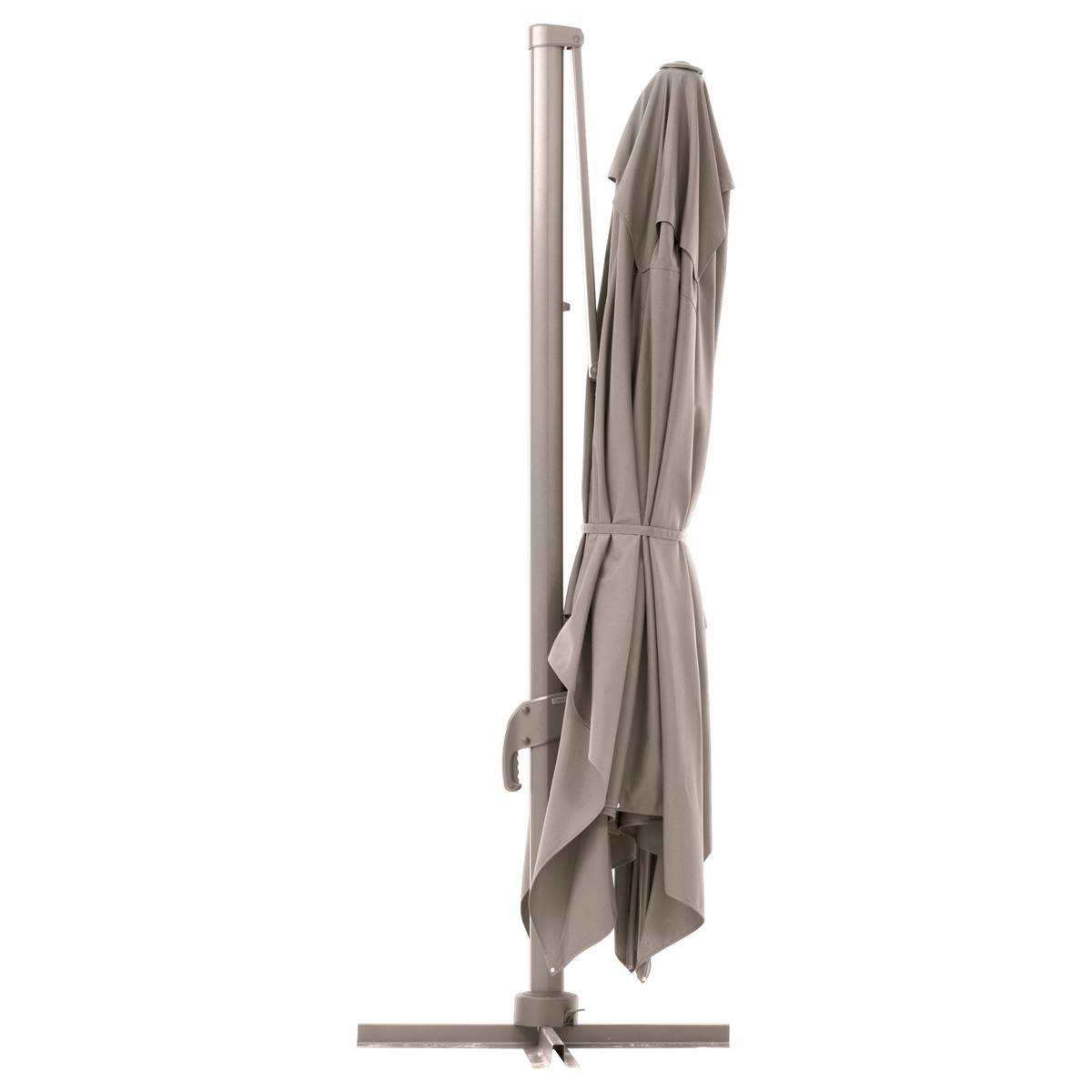 Guarda-sol lateral quadrado inclinável MELHIA Linho / Argila 3 x 3 m - Alumínio tratado com epóxi, Aço, Olefina Linho / Argila