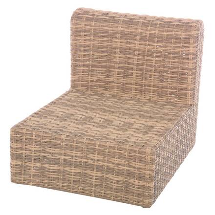 Conjunto de jardim com sofá de canto MOORÉA Savana 5 lugares - Alumínio tratado com epóxi, Resina trançada, Poliéster