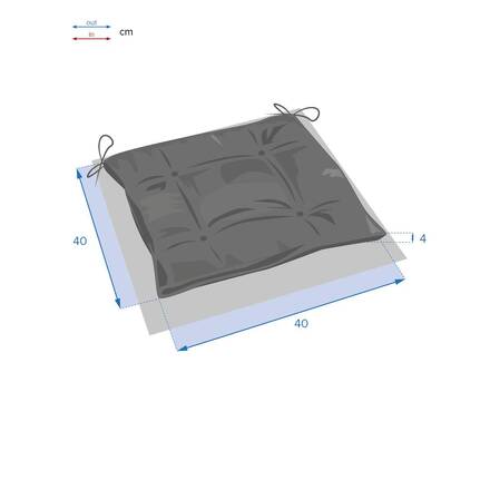 Almofada de cadeira quadrada 4 pontos KORAI Trigo 40 x 40 cm - Poliéster