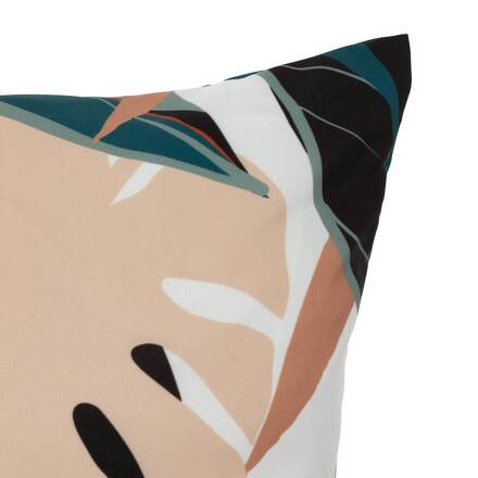 Almofada decorativa de interior e exterior DEYO motivo Folhas Azul-petróleo 35 x 75 cm - Poliéster