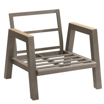 Cadeirão de jardim AXIOME Praline Alumínio com tratamento epóxi, Texaline, Poliéster