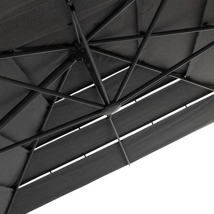 Guarda-sol lateral retangular inclinável MELHIA Antracite 4 x 3 m - Alumínio tratado com epóxi, Aço, Olefina