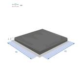 Almofada de cadeira com velcro KORAI Trigo 40 x 40 cm - Poliéster Trigo
