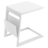 Mesa auxiliar de jardim quadrada ALLURE Branca 55 x 45 x 55 cm - Alumínio tratado com epóxi Branco