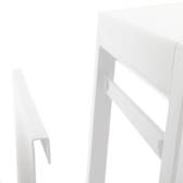Mesa auxiliar de jardim quadrada ALLURE Branca 55 x 45 x 55 cm - Alumínio tratado com epóxi Branco