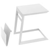 Mesa auxiliar de jardim quadrada ALLURE Branca 55 x 45 x 55 cm - Alumínio tratado com epóxi Branco