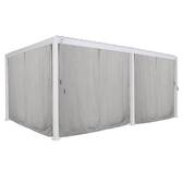 Kit de cortinas, mosquiteiros e trilhos para pérgola bioclimática EVORA Cinza claro Para EVORA 6 x 3,6 m - 8 trilhos, 6 cortinas e 6 mosquiteiros Cinza claro / Branco