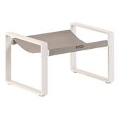 Poltrona relax de jardim LAMBINIO Branco / Cinza claro Alumínio tratado com epóxi - Olefina Cinza claro / Branco