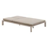 Cama de piscina dupla ÉVASION Argila / Bege 2 lugares - Alumínio tratado com epóxi, Texaline Bege / Argila