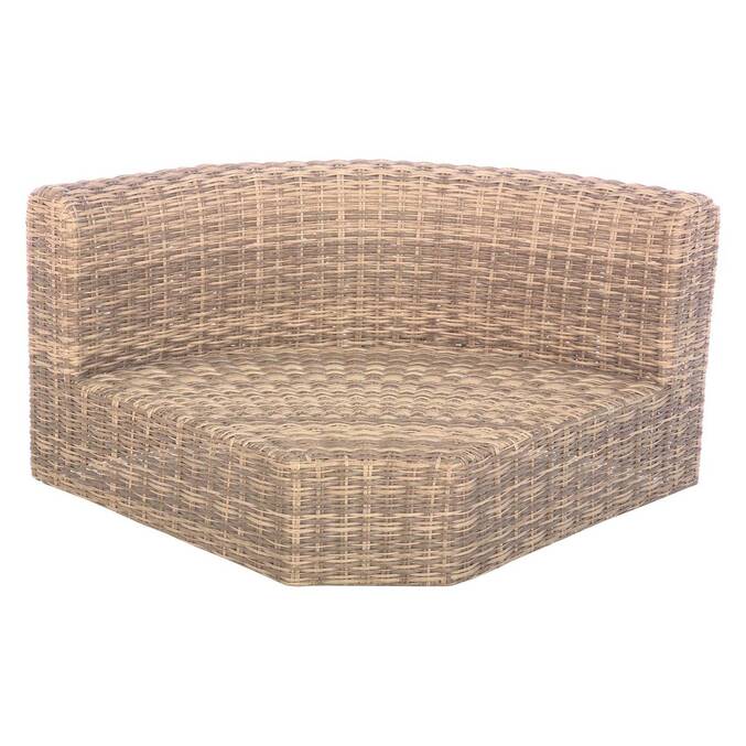 Conjunto de jardim com sofá de canto MOORÉA Savana 5 lugares - Alumínio tratado com epóxi, Resina trançada, Poliéster Savana