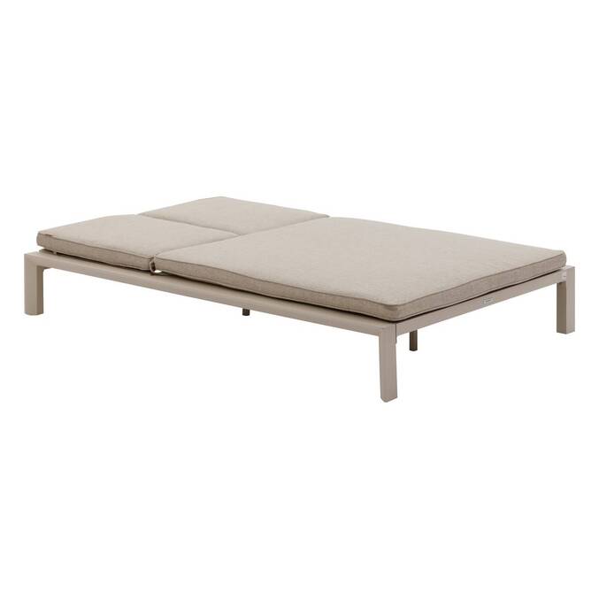 Cama de piscina dupla ÉVASION Argila / Bege 2 lugares - Alumínio tratado com epóxi, Texaline3763