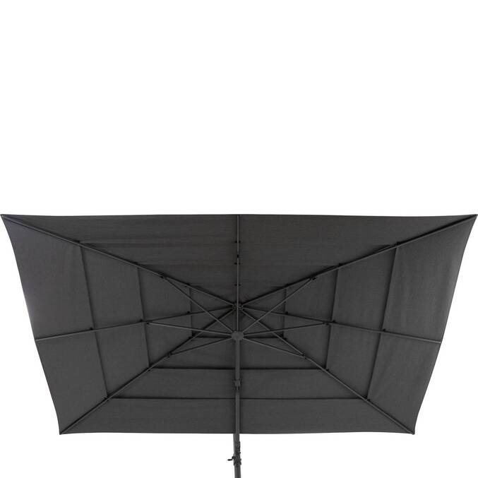 Guarda-sol lateral retangular inclinável MELHIA Antracite 4 x 3 m - Alumínio tratado com epóxi, Aço, Olefina Antracite