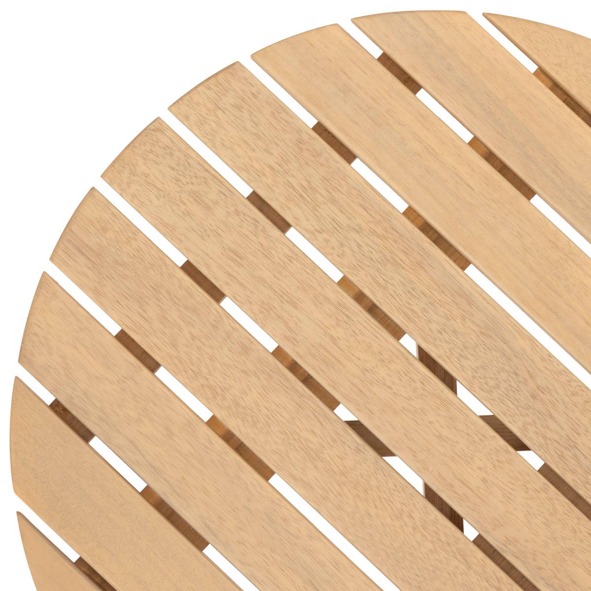 Mesa auxiliar de jardim redonda OLVINIA Acácia 46 x 35 cm - Acácia certificada FSC® Acácia