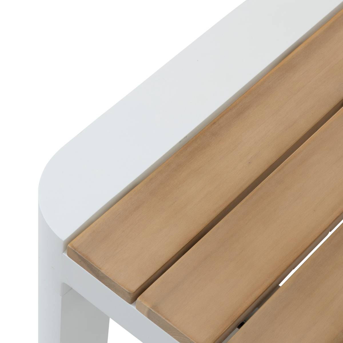 Mesa de jardim extensível PARADIZE Acácia / Branca 12 lugares - Alumínio com tratamento epóxi, Acácia certificada FSC® Acácia / Branca