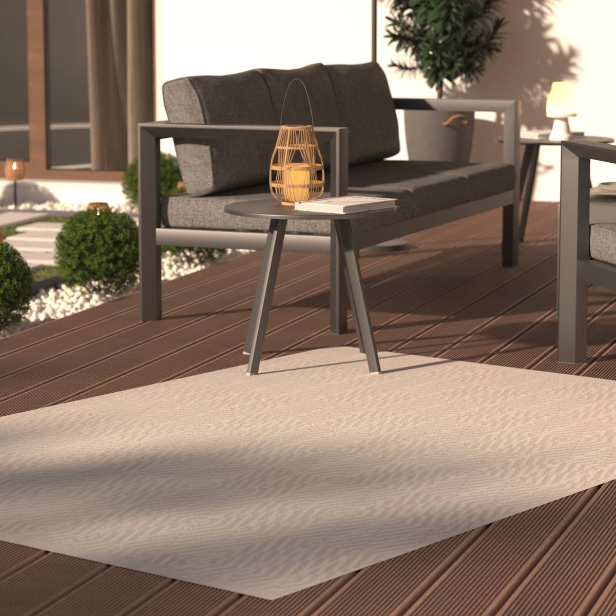 Tapete de exterior e interior STICA 230 x 160 cm - Polipropileno Azul