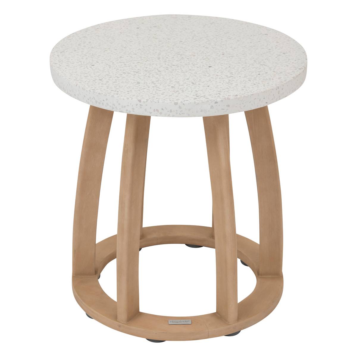 Mesa auxiliar de jardim redonda LEMINDO em eucalipto 50 x 53 cm - Eucalipto certificado FSC® Eucalipto