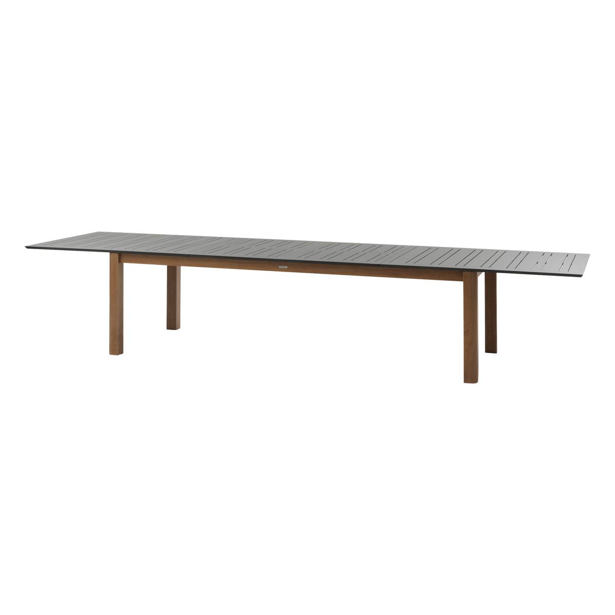 Mesa de jardim retangular extensível MICEIRA Grafite / Mel 14 lugares - Alumínio tratado com epóxi Grafite / Mel