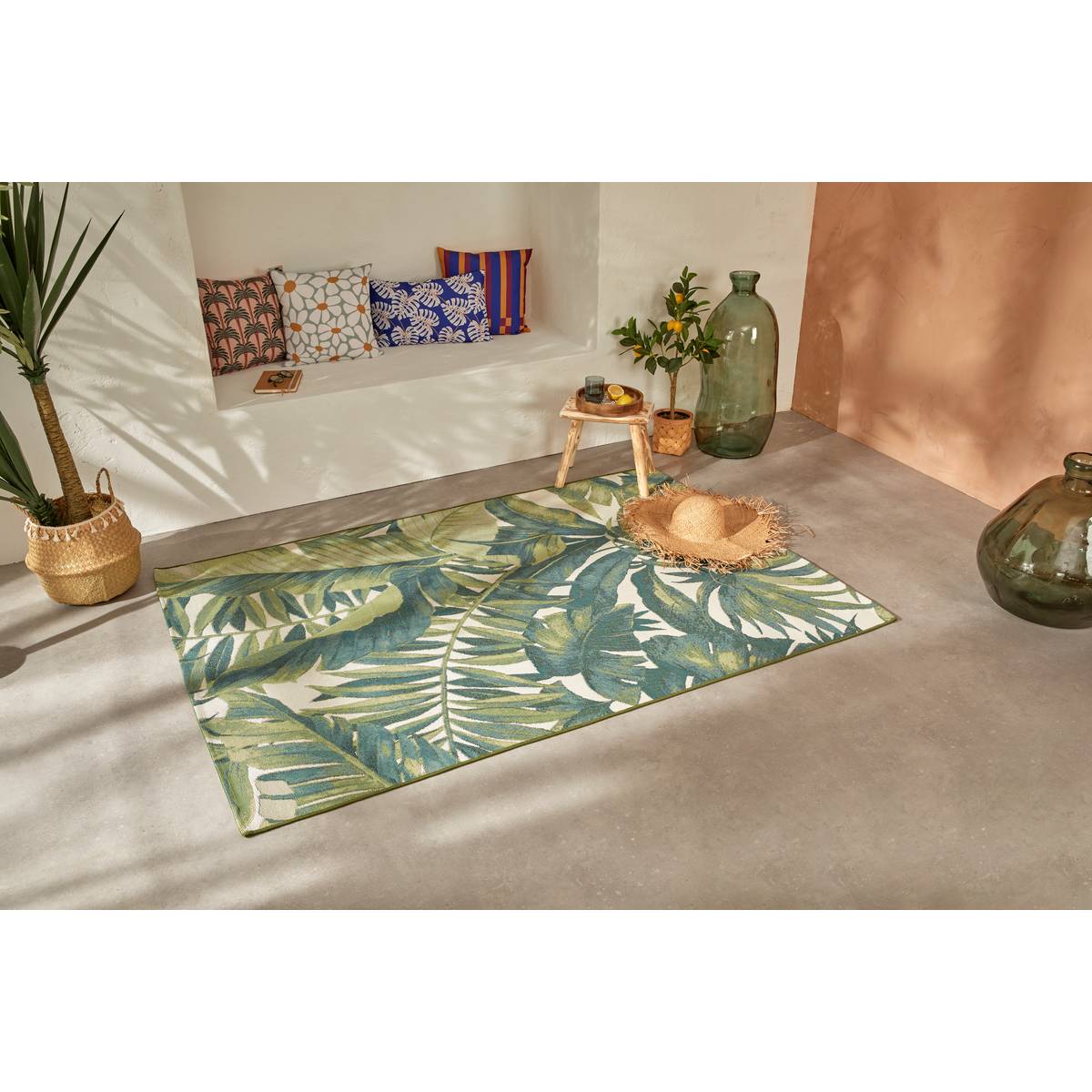 Tapete de exterior KEPA Motivo tropical 200 x 150 cm - Polipropileno Estampa Monstera