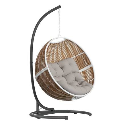 Base para cadeira suspensa PANAO Grafite 113 x 113 x 210 cm - Aço tratado com epóxi