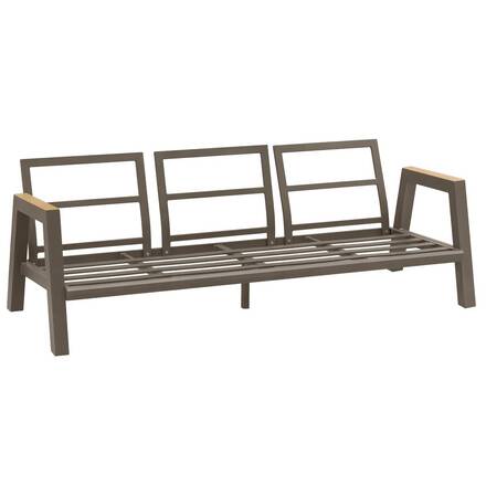 Conjunto de jardim AXIOME Bege / Praliné 5 lugares - Alumínio tratado com epóxi, Texaline, Olefina
