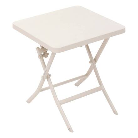 Mesa auxiliar de jardim quadrada GREENSBORO Argila 40 x 40 cm - Aço, Tratamento antiferrugem reforçado