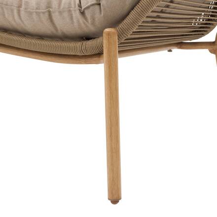 Sofá de jardim MELOANE Bege 2 lugares - Aço com tratamento epóxi, Poliéster