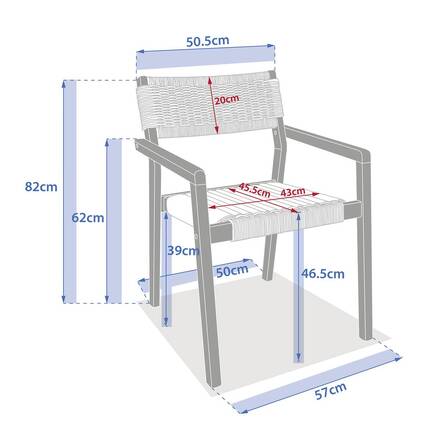 Conjunto de 2 poltronas TEMEIRA Acácia Acácia certificada FSC®, Resina trançada sintética sintética