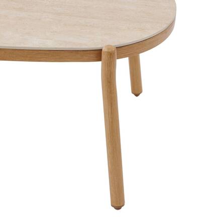 Conjunto de jardim MELOANE Bege 5 lugares - Aço com tratamento epóxi, Poliéster