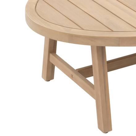 Conjunto de jardim PAPOUASIE Acácia 5 lugares - Acácia certificada FSC®, Poliéster