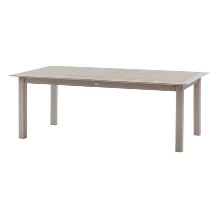 Mesa de jardim extensível ALLURE efeito madeira greige / aveia 12 lugares - Alumínio tratado com epóxi