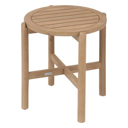 Mesa auxiliar de jardim redonda DEONA em acácia 50 x 54 cm - Acácia certificada FSC®