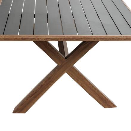 Mesa de jardim AXIOME Honey / Graphite 8 lugares - Alumínio tratado com epóxi