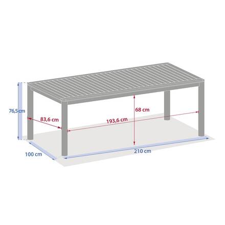 Mesa de jardim DEONA em acácia 8 lugares - Acácia certificada FSC®