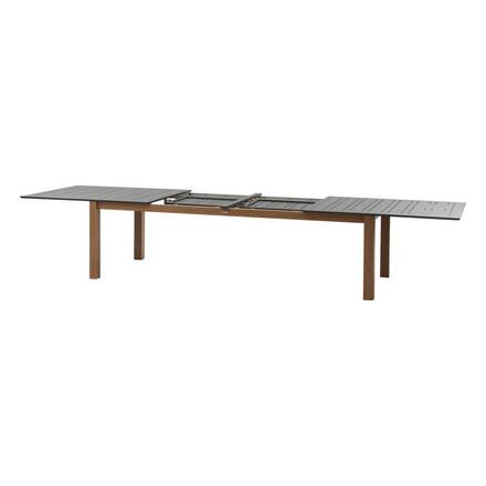 Mesa de jardim retangular extensível MICEIRA Grafite / Mel 14 lugares - Alumínio tratado com epóxi