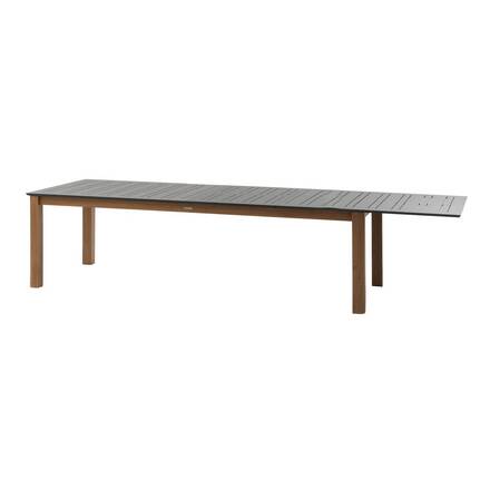 Mesa de jardim retangular extensível MICEIRA Grafite / Mel 14 lugares - Alumínio tratado com epóxi