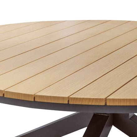 Mesa de jardim redonda ORACLION 12 lugares - Alumínio tratado com epóxi