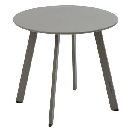 Mesa auxiliar de jardim redonda SAONA Café 50 x 45 cm - Aço com tratamento epóxi, Tratamento antiferrugem reforçado