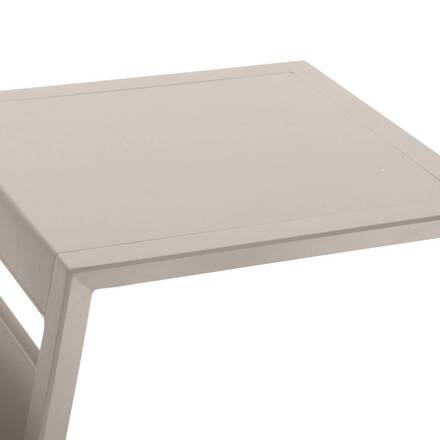 Mesa auxiliar de jardim quadrada ALLURE Argila 55 x 45 x 55 cm - Alumínio tratado com epóxi