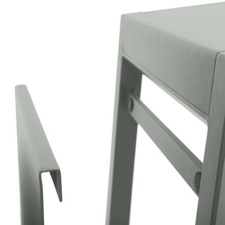 Mesa auxiliar de jardim quadrada ALLURE Verde louro 55 x 45 x 55 cm - Alumínio tratado com epóxi