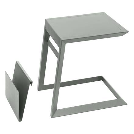 Mesa auxiliar de jardim quadrada ALLURE Verde louro 55 x 45 x 55 cm - Alumínio tratado com epóxi