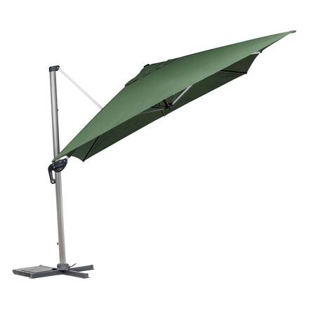 Guarda-sol lateral retangular ÉQUADOR Verde oliva 4 x 3 m - Alumínio, Poliéster